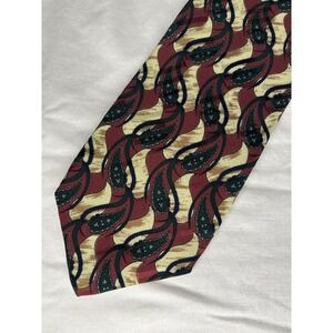 Vintage Talbot Studio Oak Hall Tie Red Gold Paisley Silk USA Made